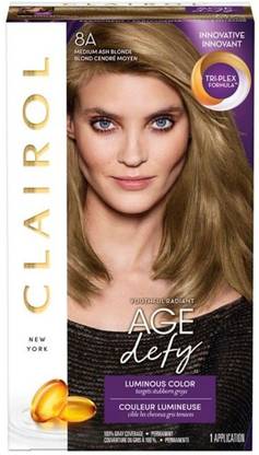 Clairol Nice 'n Easy Age Defy Permanent Hair Color , 8A Medium Ash Blonde