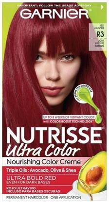 GARNIER Nutrisse Ultra Color Nourishing Color Creme , R3 Light Intense Auburn
