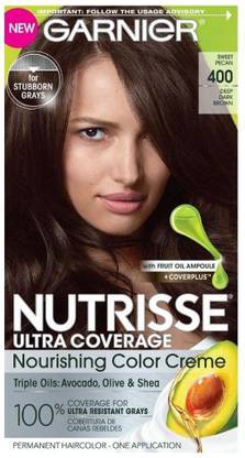 GARNIER Nutrisse Ultra Coverage Nourishing Color Cream , 400 Deep Dark Brown