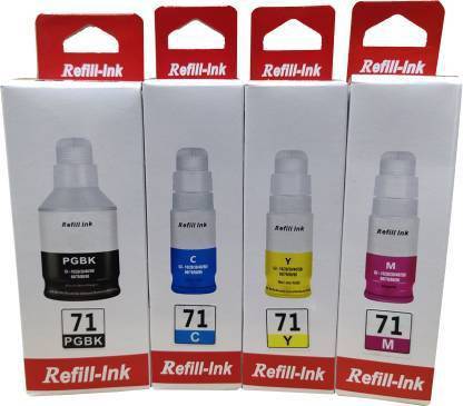 ACS CARTRIDGE gi-71 refill ink all color Black + Tri Color Combo Pack Ink Bottle