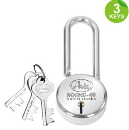 asia lock works ROUND 40_MM LONG SHACKLE Padlock