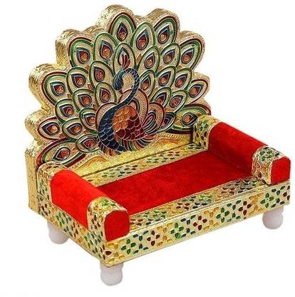 KHODAL ENTERPRISE Lord sofa, singhasan for lord kanhaa, Laddu gopal Singhasan Jhula