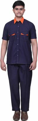 Satyam Dresses Blue Worker Uniform Set- Size 42 / XL Paint Coverall