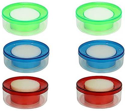 CARIZO Mansarover Sponge Damper Pad | Extra Storage Water Area | Currency Counter | Finger Wet Moistener | Counting Papers & Documents | Set of 6, Assorted Color… Painting Sponge Block