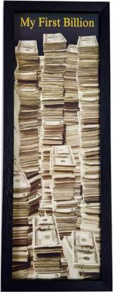 Elegance Vastu My First Billion Dollar Wall Frame Digital Reprint 19.25 inch x 7.25 inch Painting