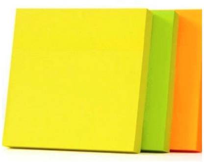 officekart NEON Yellow Green Orange Colour Sticky Notes (Pack of 3, 240 Sticky Notes) 80 Sheets NEON COLOUR STICKY NOTES 3" X 3", 3 Colors