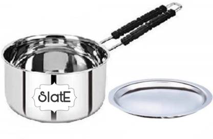 Slate Stainless Steel Sauce Pan / MILK PAN / TEA PAN with lid 2 liter Sauce Pan 19 cm diameter with Lid 2 L capacity