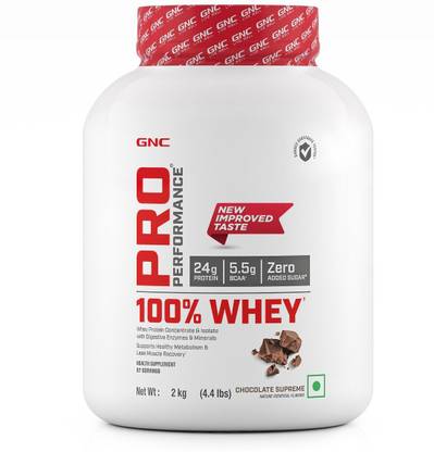 GNC Pro Performance 100% Whey Protein - 4.4 lbs, 2 kg (Chocolate Supreme) Whey Protein
