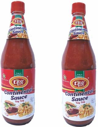 Tiny Top Continental Sauce 1kg(Each) Plastic Bottle, Pack of 2 Ketchup