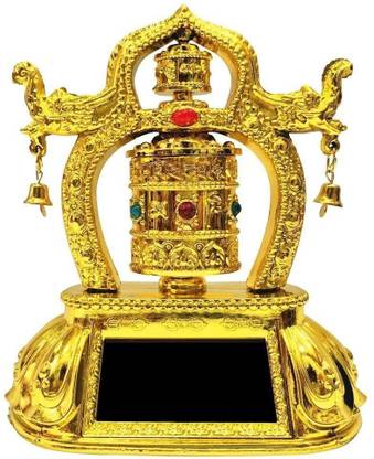M&Y Solar Rotating Tibetian Buddhist Prayer Wheel for Cars Dashboards Decorative Showpiece  -  7 cm