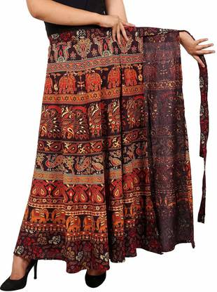 anmol enterprises Women Wrap Around Multicolor Skirt
