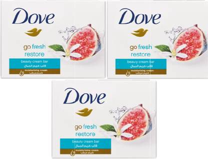 DOVE IMPORTED GO FRESH RESTORE BEAUTY CREAM BAR SOAP 100 GM PACK OF 3