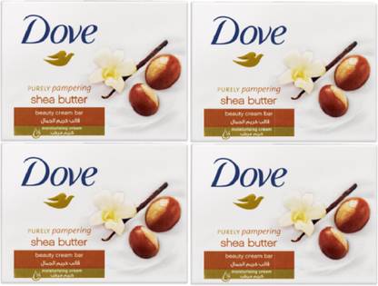 DOVE IMPORTED PURELY PAMPERING SHEA BUTTER BEAUTY CREAM BAR SOAP 100 GM PACK OF 4