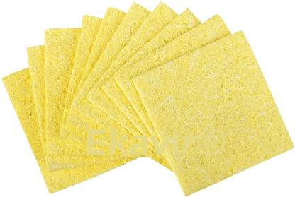 Ekavir 10 Pcs Sponge For Cleaning Soldering Iron Tip/Bit (Pack of 10 Pcs; Multicolor) 60 W Simple