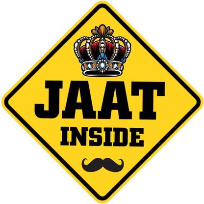 HindK 30.48 cm Jatt inside sticker Self Adhesive Sticker