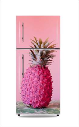 KUKU WALL STICKER 152.4 cm Pineapple Fruit Fridge Door Skin Self Adhesive Sticker