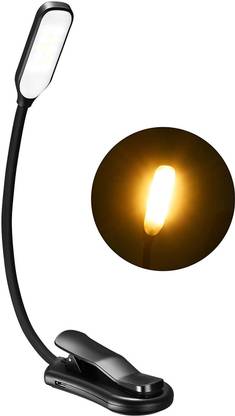 Topelek Reading Light, 7 LED Book Light with 3 Brightness x 3 Color Temperature , USB Rechargeable, Eye Care Lamp with Power Indicator, Perfect for Bookworms, Kids, Black Study Lamp