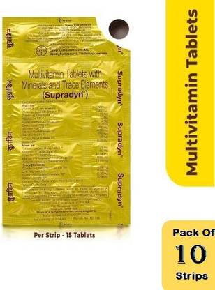 Supradyn Multivitamin with Minerals and Trace Elements Tab PACK OF 10 STRIP