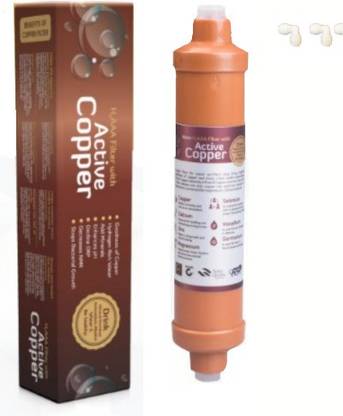 ERTUGRUL Miracle Active Copper Filter New Technology Cartridge with pH Tester for All Types of RO UV Water Purifier System 10 Inch Solid Filter Cartridge