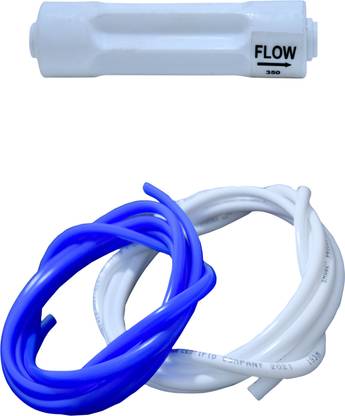 bioway FR-350 (FLOW RESTRICTOR) WITH ¼ SIZE PUSH FIT PIPE CONNECTION SUITABLE WITH ALL TYPE RO SYSTEM WITH 1/4 WHITE - BLUE PIPE 2/2 MTR. Solid Filter Cartridge