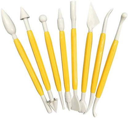 IKIS Sculpture Tools, Clay Modelling Tools,8 Pcs DIY Hand Sculpting Kit for Embossing Art, Nail Art Painting Shaping Embossing Tool