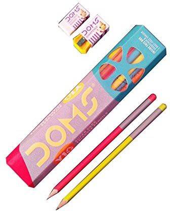 DOMS Y1 Extra Dark Triangle Pencil - Pack of 10