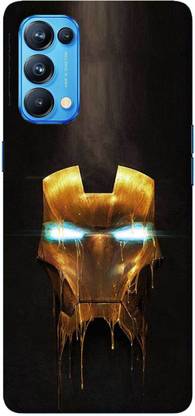 NDCOM Back Cover for OPPO Reno5 Pro Marvel Mask Printed