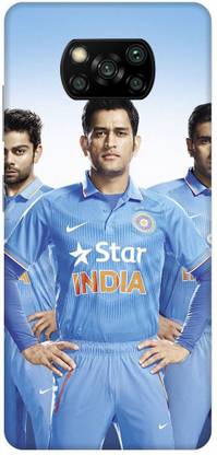MD CASES ZONE Back Cover for Poco X3/MZB9965IN Ms Dhoni Batsman Printed back cover