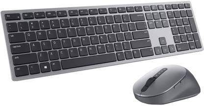 DELL 580-AJNJ Wireless, Bluetooth Standard Laptop Keyboard Compatible with Desktop, Laptop, Mac UV Coated Keys,Internet Keys,Multimedia Keys,Spill Resistant Design,KM7321W Wireless Multi-Device Keyboard & Mouse