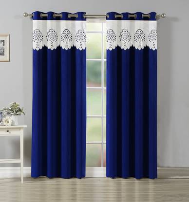JiyanshDecor 182 cm (6 ft) Polyester Window Curtain (Pack Of 2)