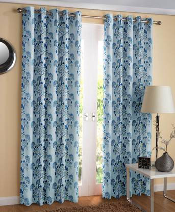 Waco creation 152 cm (5 ft) Polyester Semi Transparent Window Curtain (Pack Of 2)