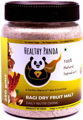 HEALTHY PANDA Organic Sprouted Ragi Dry fruit Malt/Ragi Healthy drink(1000Gms/1kg)500Gmsx 2 Nutrition Drink