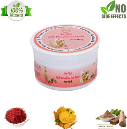 मी फर्स्ट Chandan Kesar Haldi Face Pack For Glowing Skin ( 50gm × 5 )