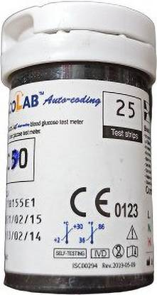 Gluco Lab Glucolab25 25 Glucometer Strips