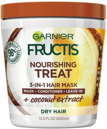 GARNIER Fructis Nourishing Treat 1 Minute + Coconut Extract Hair Mask