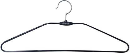 dhanak PremiumQuality HeavyDuty StainlessSteel Clothes Hangers with PlasticCoating_RustProof_Folding/Swivel Hook_RandomColor_5.5mm Thick_10Pcs. Steel Shirt Pack of 10 Hangers For Shirt