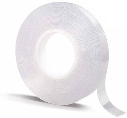 Fulkiza Reusable Washable Traceless Nano Adhesive Tape,Double Sided Nano Gel Tape 2 m Double-sided Tape