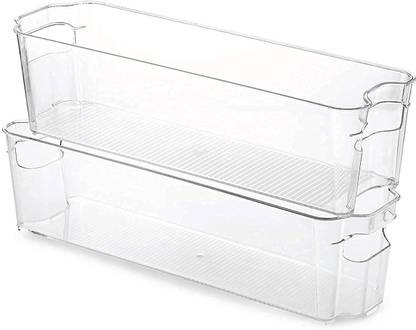 Drunna Stackable Acrylic Fridge Organiser Sy Pantry And Refrigerator Storage Bins With Handles Containers Pack Of 2 Kitchen Rack Plastic In India Drunna Stackable Acrylic Fridge, Acrylic Storage Containers India