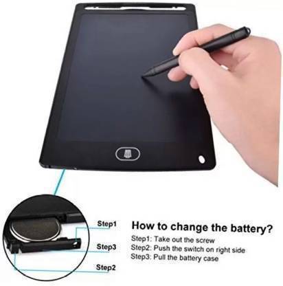 Kids creation LED TABLET Toy 8.5"Ultra-Thin LCD Portable Rewritable Erasable Paperless Memo Writing Tablet Ruff Pad E-Writer Digital Drawing Board with Pen (Multi Colour) (set of 1))