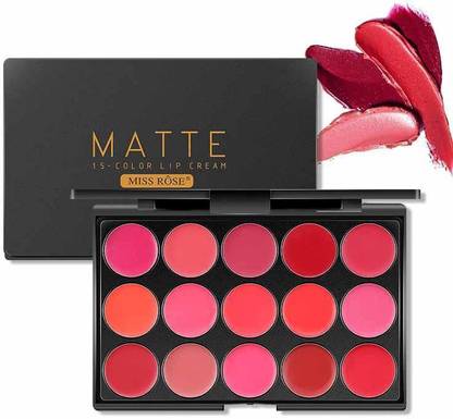 MISS ROSE 15 Colors Creamy Matte Lipstick Palette