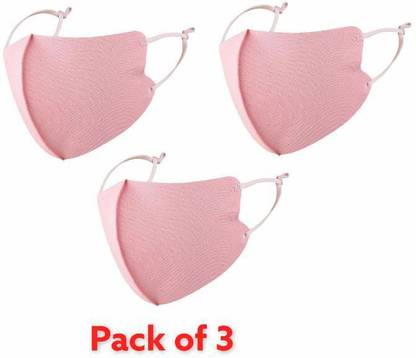vien PINK ADJUSTABLE MASK 3PC COMBO