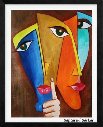 the design studio Acrylic Modern Art Acrylic 12 inch x 10 inch Painting