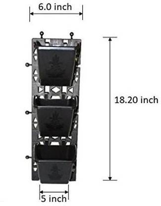 Kandharam 6 Sets Vertical Garden panel 6 frames + 18 Pots Plant Container Set