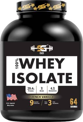 SG Whey isolate 5 LBS ISO 100% Whey Protein Isolate, (French Vanilla Flavor)- 2.7kg Whey Protein