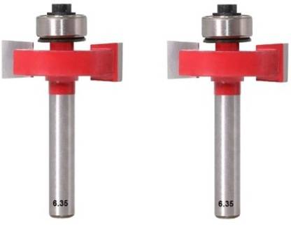 LIEUTENANT Shank-6.35 MM Rabbeting/Slot [Cut 12-MM} Router Bit 2-Pc. Rotary Bit Set