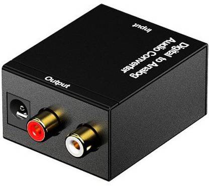 JAMUS Digital to Analog Audio Converter (Black, For TV) with optical cable Media Streaming Device