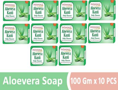 PATANJALI ALOE VERA KANTI BODY CLEANSER SOAP ( PACK OF 10 )
