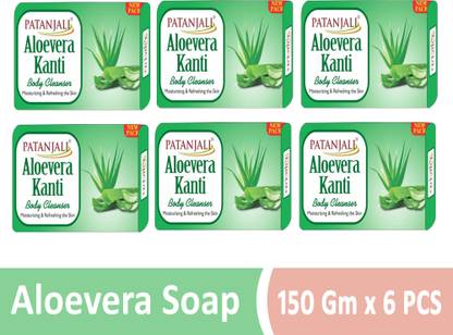 PATANJALI ALOE VERA KANTI BODY CLEANSER SOAP ( PACK OF 6 )