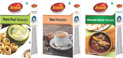 jenish Pani Puri Masala(50gram) Tea Masala(50gram) Nawabi Meat Masala(50gram) Combo (Pack of 3)