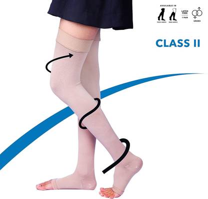Sorgen Microfiber Soft Class 2 Thigh Length Medical Compression Stockings Knee Support